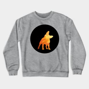 French Bulldog - Fiery Orange Silhouette Crewneck Sweatshirt